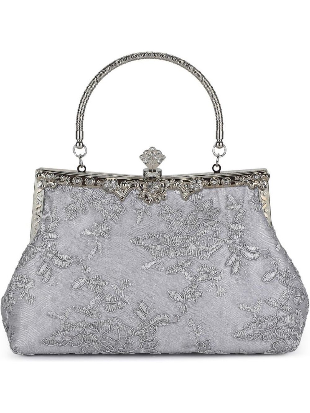 1920s Vintage Lace Floral Clutch Evening Bag for Women - Elegant Party Accessory